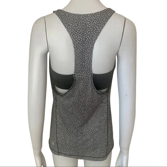 LULULEMON Hit It Tank Top Frozen Fizz White Black Racerback Workout Gym Active - Picture 7 of 15